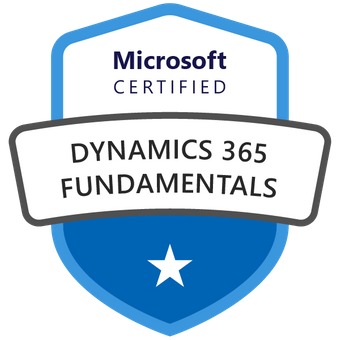 Badge for Microsoft Certified: Dynamics 365 Fundamentals